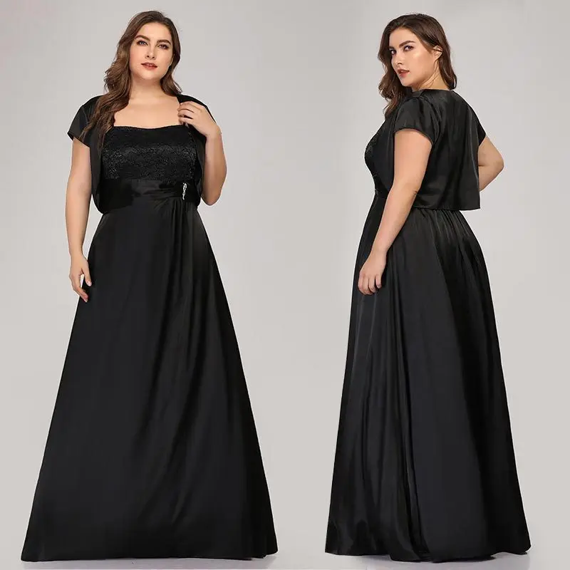 Large Size Evening Gown Europe And America Evening Gown Black And White with Pattern Two-Piece Set Large Size Elegant Banquet Ev
Large Size Evening Gown Europe And America Evening Gown Black And White with Pattern Two-Piece Set Large Size Elegant Banquet Ev