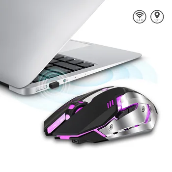Wireless Gaming Mouse 7 Color Breathing Light Rechargeable Desktop Computer Laptop 2.4G 6 Buttons Gaming Mouse
Wireless Gaming Mouse 7 Color Breathing Light Rechargeable Desktop Computer Laptop 2.4G 6 Buttons Gaming Mouse