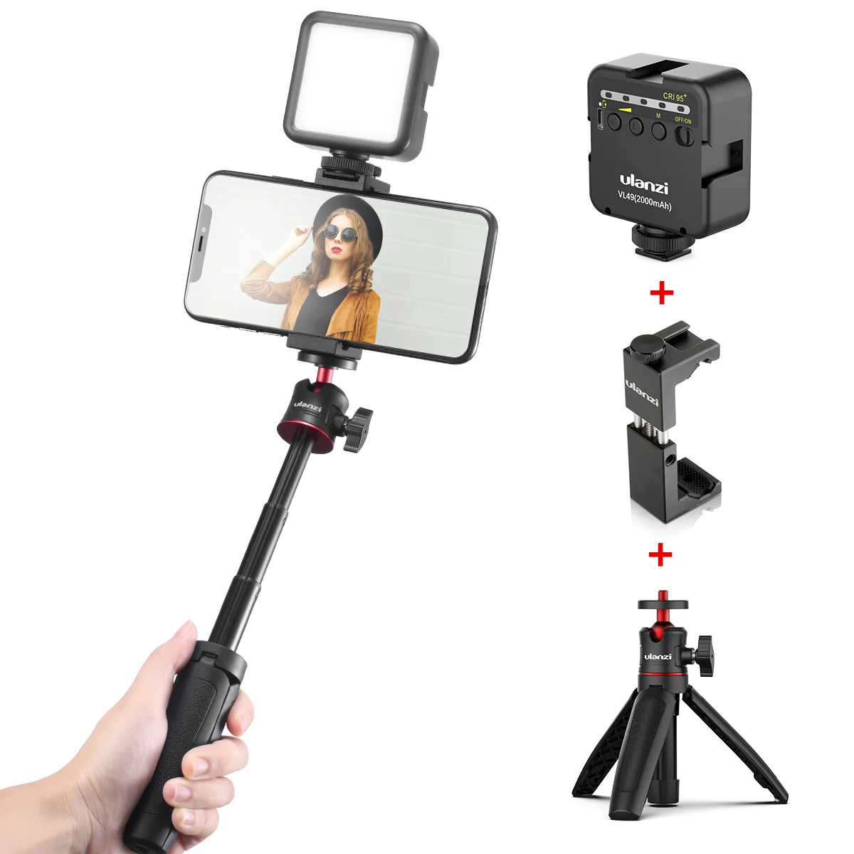 Vlog Kit Mini LED Video Travel Flexible Tripod for Smartphone DSLR SLR Vlog Tripod Camera iPhone Huawei Portable 2 in 1 Tripod
Vlog Kit Mini LED Video Travel Flexible Tripod for Smartphone DSLR SLR Vlog Tripod Camera iPhone Huawei Portable 2 in 1 Tripod