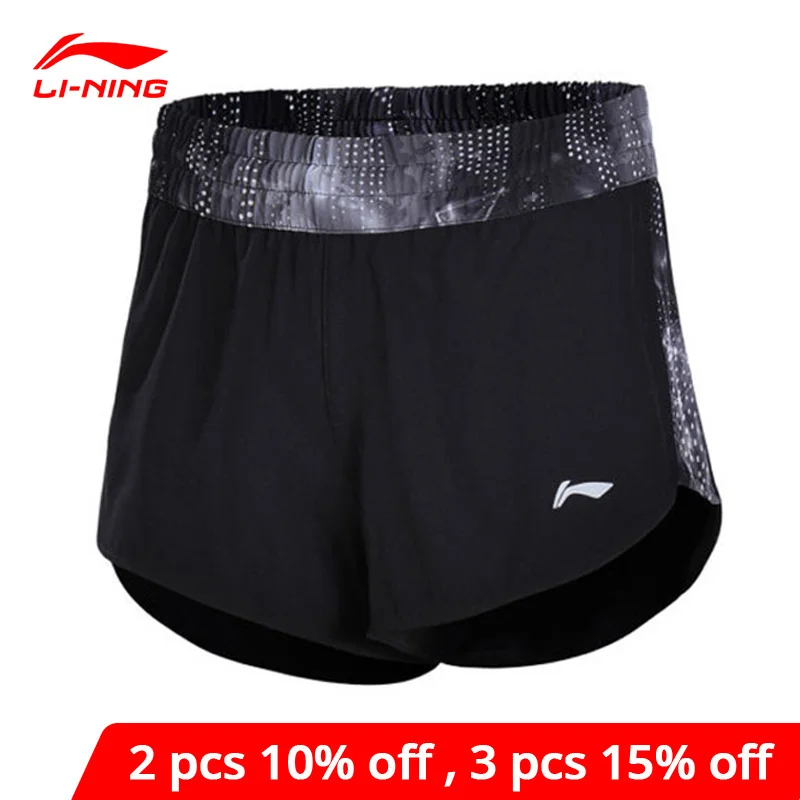 Фото Li-Ning Women Running Shorts Regular Fit 92% Polyester 8% Spandex Comfort LiNing li ning Sports AKSN006 WKD565 | Спорт и развлечения