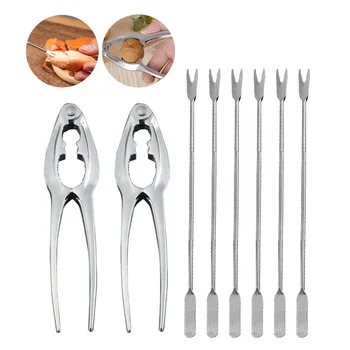 Seafood Tools Set Including 8 Forks And 2 Lobster Crab Crackers Nut Cracker Set Seafood Tool Kit Nut Cracker Tool
Seafood Tools Set Including 8 Forks And 2 Lobster Crab Crackers Nut Cracker Set Seafood Tool Kit Nut Cracker Tool