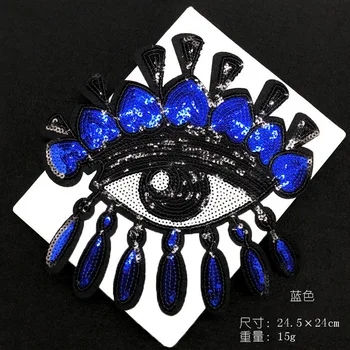 1pc 3D sequins blue eyes Patches for clothing DIY iron on parches Embroidery appliques
1pc 3D sequins blue eyes Patches for clothing DIY iron on parches Embroidery appliques