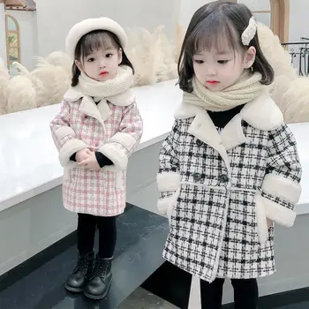Girls' Coat Autumn and Winter Children 's Fashionable Korean Style Thickened Fur One - Piece Graceful Checked Woolen
Girls' Coat Autumn and Winter Children 's Fashionable Korean Style Thickened Fur One - Piece Graceful Checked Woolen