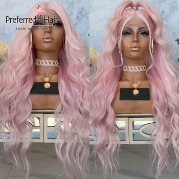 Preferred Pearl Pink Loose Wave Wig Pre Plucked Platinum Blonde Lace Front Human Hair Wigs Remy Transparent Lace Wigs for Women 
Preferred Pearl Pink Loose Wave Wig Pre Plucked Platinum Blonde Lace Front Human Hair Wigs Remy Transparent Lace Wigs for Women