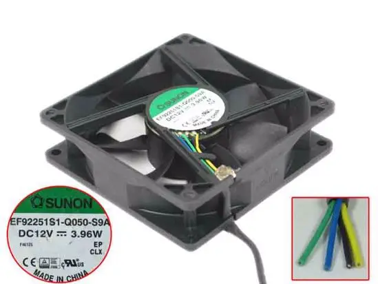 SUNON EF92251S1-Q050-S9A DC12V 3,96 W 92x92x25mm 4-проводной вентилятор охлаждения сервера
SUNON EF92251S1-Q050-S9A DC12V 3,96 W 92x92x25mm 4-проводной вентилятор охлаждения сервера