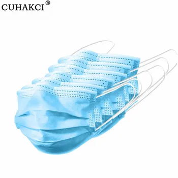 CUHAKCI Anti-Pollution 3 Layers Dust Protection Face Masks Blue Disposable Filter Safety Proof Earloop Mouth Mask 5/10/20/50PCS
CUHAKCI Anti-Pollution 3 Layers Dust Protection Face Masks Blue Disposable Filter Safety Proof Earloop Mouth Mask 5/10/20/50PCS