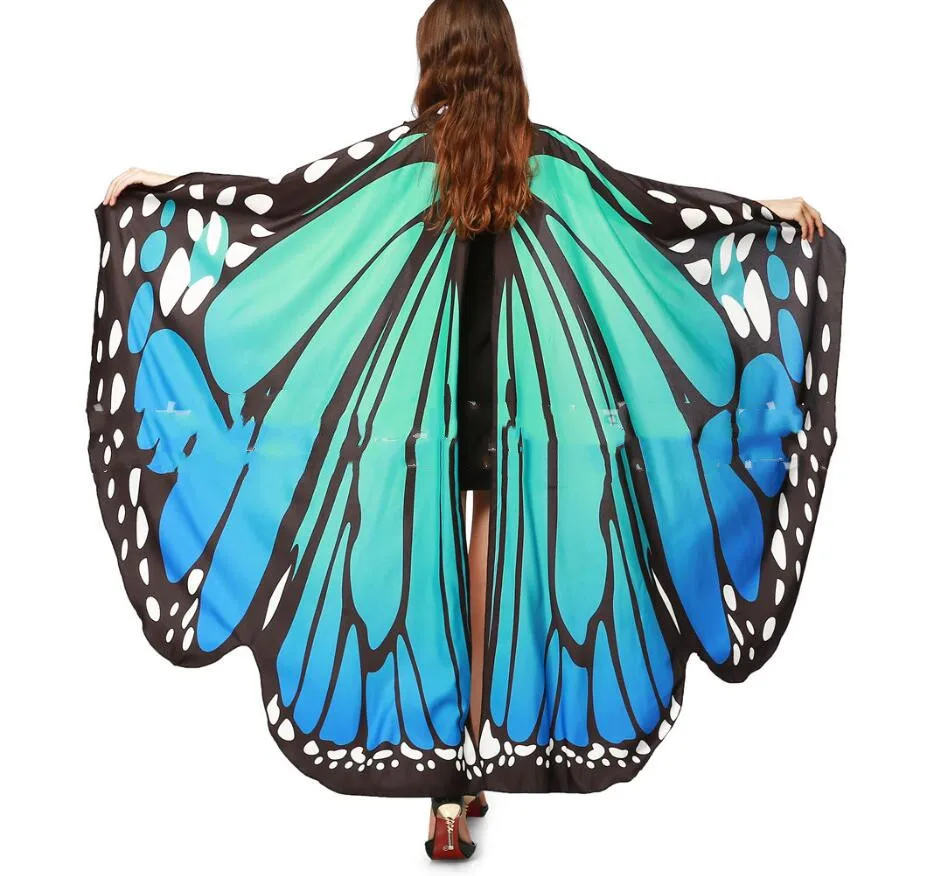 Фото Накидка-бабочка для женщин притягивающая взгляды костюм монарха шаль с крыльями
