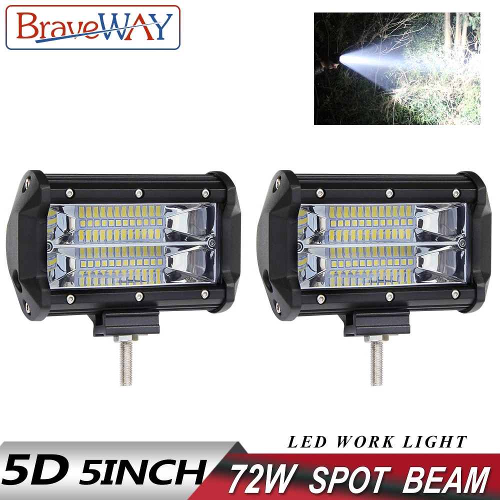 BraveWay 5 Inch Led Work Light 72W Spot Flood Beam DRL Extra light for Boat Truck SUV ATV 4x4 Offroad Led Work Light Bar 12V 24V
BraveWay 5 Inch Led Work Light 72W Spot Flood Beam DRL Extra light for Boat Truck SUV ATV 4x4 Offroad Led Work Light Bar 12V 24V