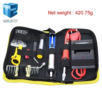 Soldering iron kit adjustable temperature 220V 80W LCD solder welding tools Ceramic heater soldering tips Desoldering Pump
Soldering iron kit adjustable temperature 220V 80W LCD solder welding tools Ceramic heater soldering tips Desoldering Pump