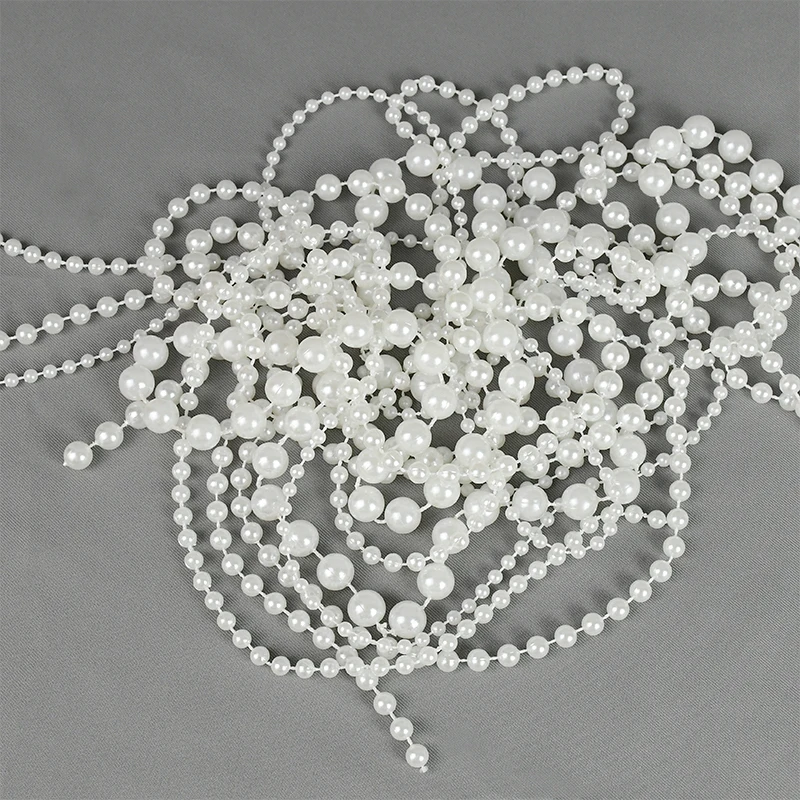 Description Picture 6 of item3M Imitation Pearl Beads Line Chain DIY Craft Bracelet Chain Jewelry Trim Lace Ribbon Wedding Decoration Sewing Accessories