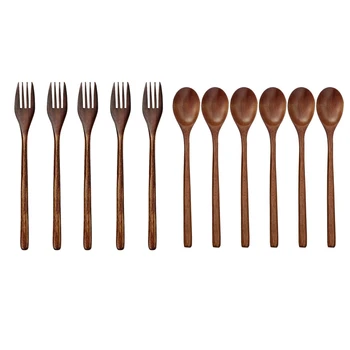 11 Pcs Tableware: 5 Pcs Wooden Forks Eco-Friendly Japanese Wood Salad Dinner Fork & 6 Pcs Wooden Spoons Soup Spoons
11 Pcs Tableware: 5 Pcs Wooden Forks Eco-Friendly Japanese Wood Salad Dinner Fork & 6 Pcs Wooden Spoons Soup Spoons