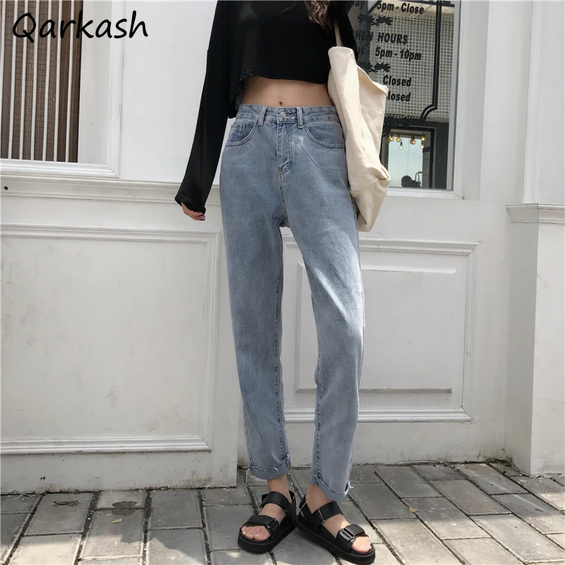 Jeans Women New Fashion Autumn 2021 Straight High Waist Light Blue Denim Korean Style Casual Stylish Ankle-Length Trousers Chic
Jeans Women New Fashion Autumn 2021 Straight High Waist Light Blue Denim Korean Style Casual Stylish Ankle-Length Trousers Chic