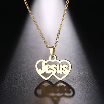 DOTIFI Stainless Steel Necklace For Women Man Double Heart Jesus Choker Pendant Necklace Engagement Jewelry
DOTIFI Stainless Steel Necklace For Women Man Double Heart Jesus Choker Pendant Necklace Engagement Jewelry