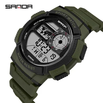 SANDA Fashion Sports Men's Watch Shock Life Waterproof LED Digital Watches Army Green Military Stopwatch Clock For Men
SANDA Fashion Sports Men's Watch Shock Life Waterproof LED Digital Watches Army Green Military Stopwatch Clock For Men