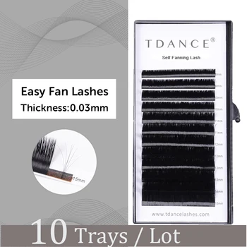 TDANCE 10pcs/lot Easy Fan Bloom Eyelash Thickness 0.03 Extension Austomatic Flowering Fast Fan Self-Making Fans Volume Lashes
TDANCE 10pcs/lot Easy Fan Bloom Eyelash Thickness 0.03 Extension Austomatic Flowering Fast Fan Self-Making Fans Volume Lashes