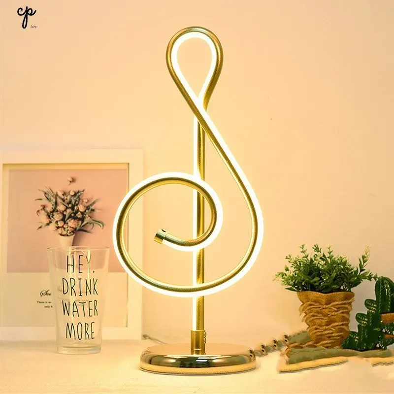 Creative LED Table Lamp Three-color Dimming Musical Note Desk Light Aluminum Eye Protection Nordic Warm Decorative Bedroom Lamp
Creative LED Table Lamp Three-color Dimming Musical Note Desk Light Aluminum Eye Protection Nordic Warm Decorative Bedroom Lamp