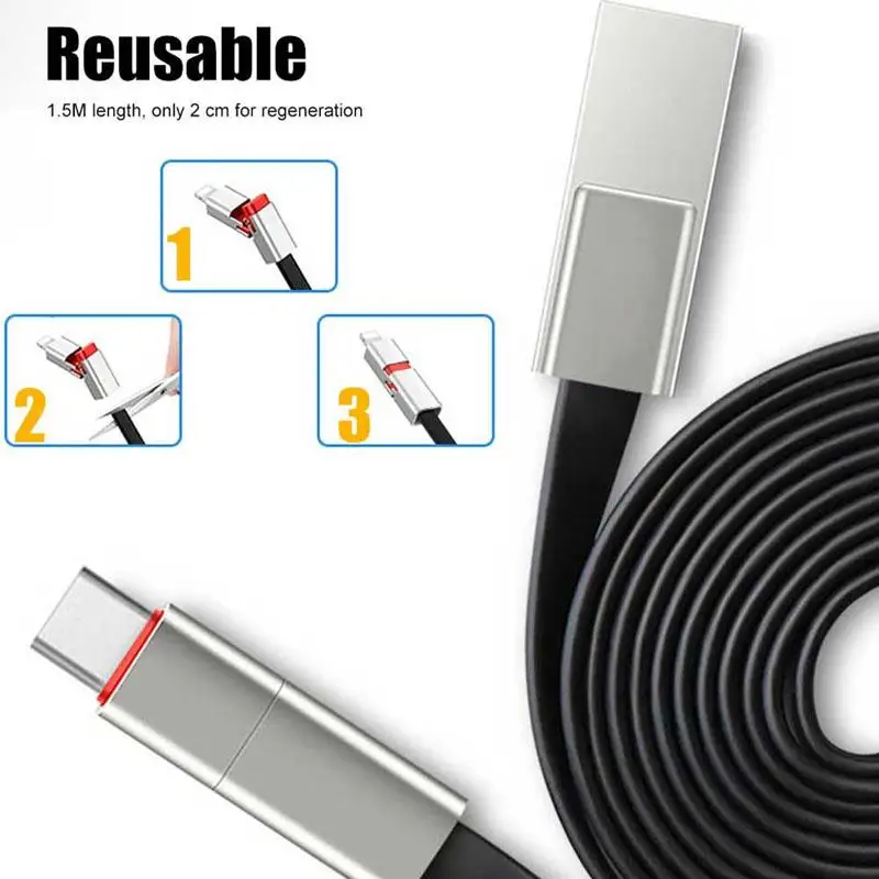 1.5m Reusable USB Cable For Android Phone USB/Type C Fast Charger Data Cable For Xiaomi/Huawei Samsung Reusable USB Cable
1.5m Reusable USB Cable For Android Phone USB/Type C Fast Charger Data Cable For Xiaomi/Huawei Samsung Reusable USB Cable