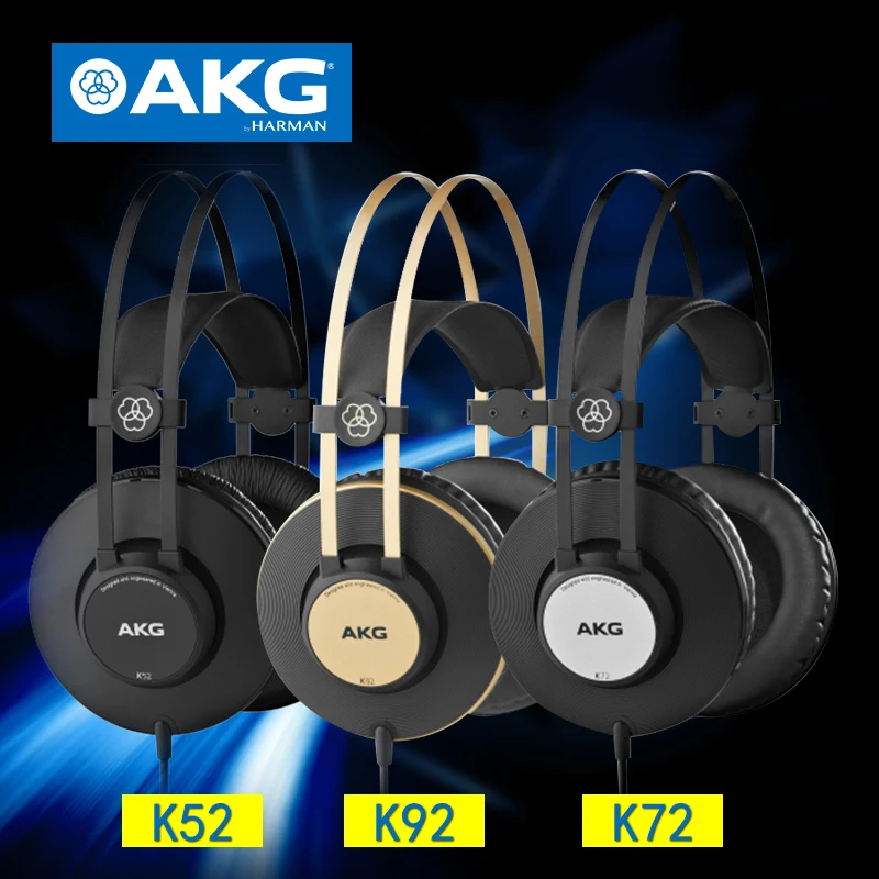 AKG/akg K52/K72/K92 Head-Mounted Professional Monitor HIFI Headset Sound Engineer Headphone Support Android IOS Windows Mac
AKG/akg K52/K72/K92 Head-Mounted Professional Monitor HIFI Headset Sound Engineer Headphone Support Android IOS Windows Mac