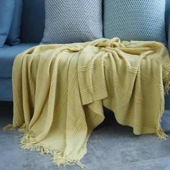 Northern European-Style Literature and Art Thin Stripe Knitted Sofa Cover Air Conditioner Blanket chuang shi Spring and Summer S
Northern European-Style Literature and Art Thin Stripe Knitted Sofa Cover Air Conditioner Blanket chuang shi Spring and Summer S