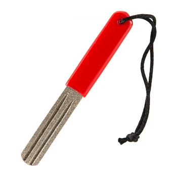2020 Fishhook Sharpener Single Double Groove Diamond File With Handle Fishing Hook Sharpening Tool Accessory
