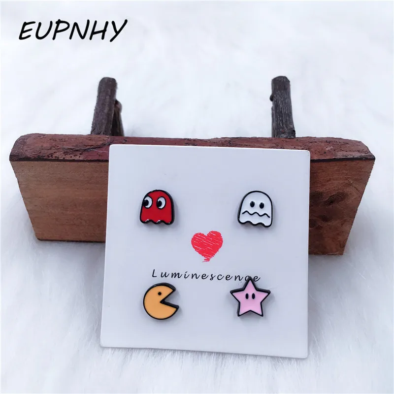 EUPNHY 4Pcs/Set Pac Man Stud Earrings Cute Ghost Earrings Women Girls Ear Stud Fashion Casual Party Earring Jewelry
EUPNHY 4Pcs/Set Pac Man Stud Earrings Cute Ghost Earrings Women Girls Ear Stud Fashion Casual Party Earring Jewelry