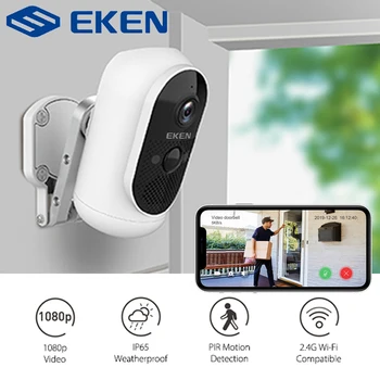 EKEN 1080P Wifi Battery Camera Home Outdoor IP65 Weatherproof Night Vision Support SD Card Motion Detection Wireless IP Camera
EKEN 1080P Wifi Battery Camera Home Outdoor IP65 Weatherproof Night Vision Support SD Card Motion Detection Wireless IP Camera