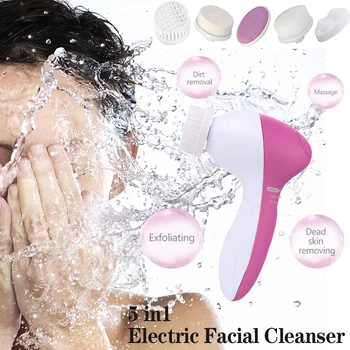 5 in 1 Electric Facial Cleanser Wash Face Machine Pore Deep Cleaner Massager Brush Face Cleansing Beauty skin care tool
5 in 1 Electric Facial Cleanser Wash Face Machine Pore Deep Cleaner Massager Brush Face Cleansing Beauty skin care tool