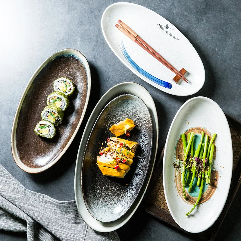 Creative Ceramic Oval Rectangular Fish Plate Household Kitchen Tableware Supplies Simple Steak Plate Desktop Decoration Plate
Creative Ceramic Oval Rectangular Fish Plate Household Kitchen Tableware Supplies Simple Steak Plate Desktop Decoration Plate