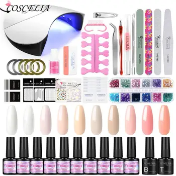 COSCELIA Soak Off Varnish Nail Cutter Clipper Nipper Tools Set Nail Set UV LED Lamp For Manicure With Gel Nail Polish Kit
COSCELIA Soak Off Varnish Nail Cutter Clipper Nipper Tools Set Nail Set UV LED Lamp For Manicure With Gel Nail Polish Kit