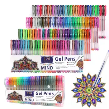 Colors Gel Pen Set 100 120 Colors For drawing Painting Sketching 0.5 mm Glitter Color Pen for School and Office Supplies
Colors Gel Pen Set 100 120 Colors For drawing Painting Sketching 0.5 mm Glitter Color Pen for School and Office Supplies