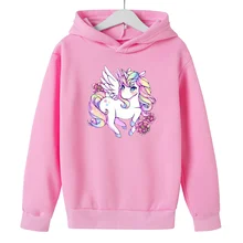 

Cute Unicorn Clothes Cartoon Hoodi Childrens Girls Clothing Boy Hoodie Autumn girl Kid Gift Sweatshirt Casual child Game Costume