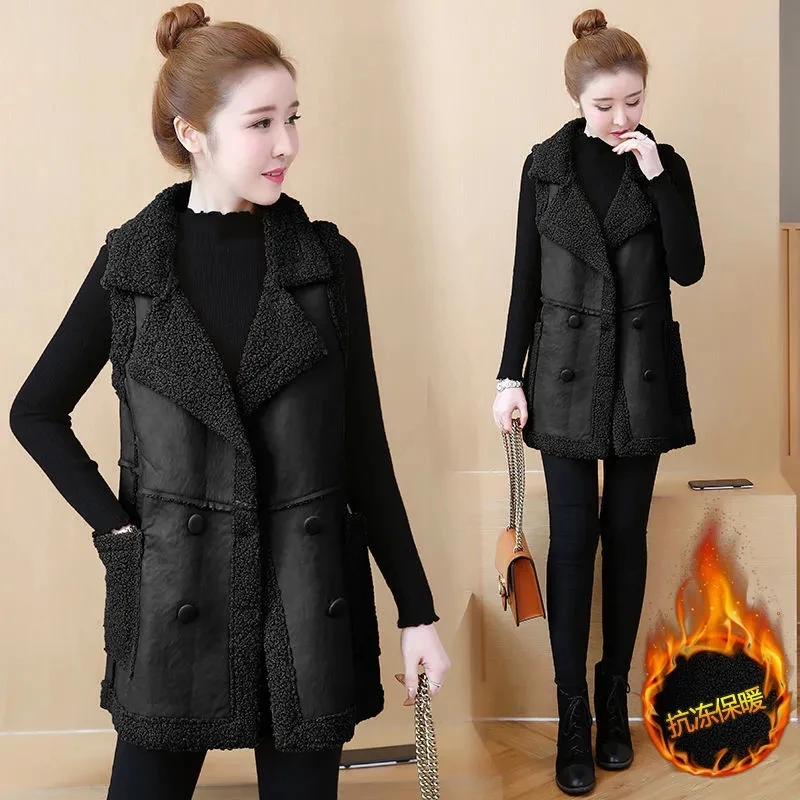 Plus Size 5XL Jacket Vest Women Outwear 2023 Winter Fur Stitching Waistcoat Sleeveless Vest Loose Plus Velvet Thicken Coat Vest
Plus Size 5XL Jacket Vest Women Outwear 2023 Winter Fur Stitching Waistcoat Sleeveless Vest Loose Plus Velvet Thicken Coat Vest