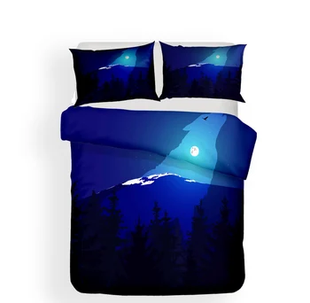 Hot style 3D wolf printing 100% Polyester bedding set 1 duvet cover + 1/2 pillowcases bed in a bag (no sheet).
Hot style 3D wolf printing 100% Polyester bedding set 1 duvet cover + 1/2 pillowcases bed in a bag (no sheet).