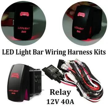 12V SUV ATV Red LED Light Bar Rocker Switch Wiring Harness 40A Relay Fuse Kit LED light bar on/off rocker switch Wiring Harness
12V SUV ATV Red LED Light Bar Rocker Switch Wiring Harness 40A Relay Fuse Kit LED light bar on/off rocker switch Wiring Harness