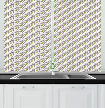 Apple Green Baby Pink Floral Kitchen Curtains Digitally Generated Close up Scene Detailed Lilies Window Drapes
Apple Green Baby Pink Floral Kitchen Curtains Digitally Generated Close up Scene Detailed Lilies Window Drapes