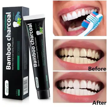 New Activated Charcoal Teeth Whitening Toothpaste Teeth Stains Oral Toothpaste Remove Charcoal Care 120g Bamboo Hygiene Ora X6G0
New Activated Charcoal Teeth Whitening Toothpaste Teeth Stains Oral Toothpaste Remove Charcoal Care 120g Bamboo Hygiene Ora X6G0
