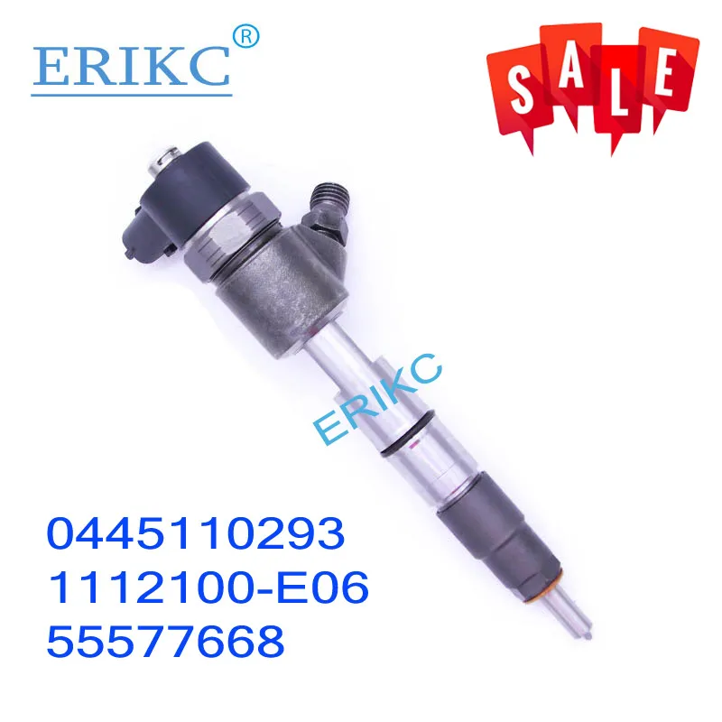 

ERIKC 0445110293 Diesel Fuel Injector 0 445 110 293 Common Rail Pressure Excavator Injection 0445 110 293 For Bosch GREATWALL