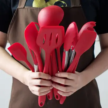 11pcs/set Nonstick Cookware Kitchen Utensils Silicone Spatula Spoon Cooking Tool
11pcs/set Nonstick Cookware Kitchen Utensils Silicone Spatula Spoon Cooking Tool
