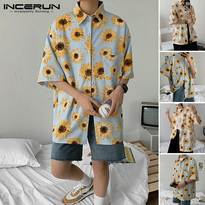 2020 Men Summer Vacation Half Sleeve Shirt Casual Loose Sunflower Printed Man Turn Down Collar Shirt Comfortable Tops Camisa 5XL
2020 Men Summer Vacation Half Sleeve Shirt Casual Loose Sunflower Printed Man Turn Down Collar Shirt Comfortable Tops Camisa 5XL