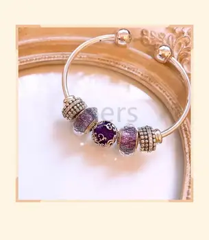 High Quality Reproduction 1:1 100%925 Pure Silver Purple Glaze Beads With Decorative Opening Bracelet Free Shipping
High Quality Reproduction 1:1 100%925 Pure Silver Purple Glaze Beads With Decorative Opening Bracelet Free Shipping