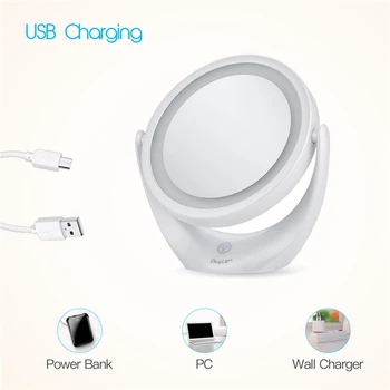 Makeup Vanity Mirror with Led Light Lighted Rechargeable 1x/5x Magnification Cosmetic Mirror Portable Backlit Table Mirror 50
Makeup Vanity Mirror with Led Light Lighted Rechargeable 1x/5x Magnification Cosmetic Mirror Portable Backlit Table Mirror 50