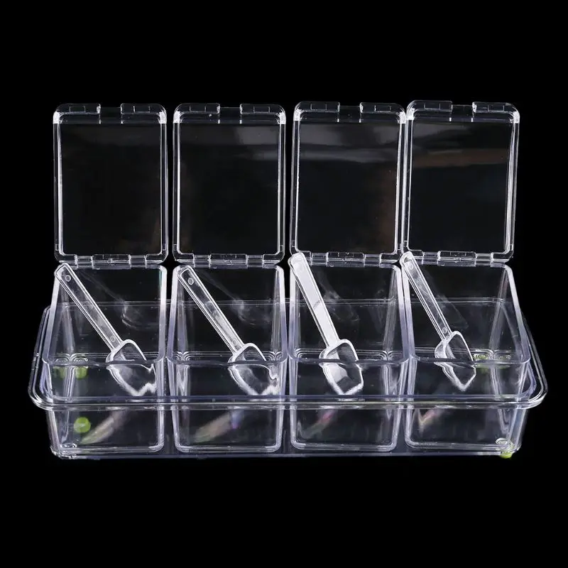 Practical Acrylic Transparent Seasoning Box Spice Container Jar Kitchen Condiment Dispenser With Spoon
Practical Acrylic Transparent Seasoning Box Spice Container Jar Kitchen Condiment Dispenser With Spoon