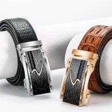Automatic Buckle Belt Men Belt Genuine European And American Style Trend Wild Two-Layer Cowhide Embossed Crocodile Pattern Belt
Automatic Buckle Belt Men Belt Genuine European And American Style Trend Wild Two-Layer Cowhide Embossed Crocodile Pattern Belt