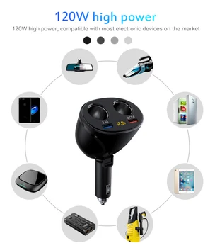 Quick Charge QC3.0 3.1A Dual USB Car Charger Fast Charging Quick Charge Power Adapter With Double Cigarette Lighter Socket TXTB1 
Quick Charge QC3.0 3.1A Dual USB Car Charger Fast Charging Quick Charge Power Adapter With Double Cigarette Lighter Socket TXTB1