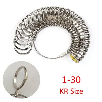 EU/JP/KR/UK Useful Standard Jewelry Measuring Tool Rings Size Metal Finger Ring Sizer Measure Gauge 
EU/JP/KR/UK Useful Standard Jewelry Measuring Tool Rings Size Metal Finger Ring Sizer Measure Gauge