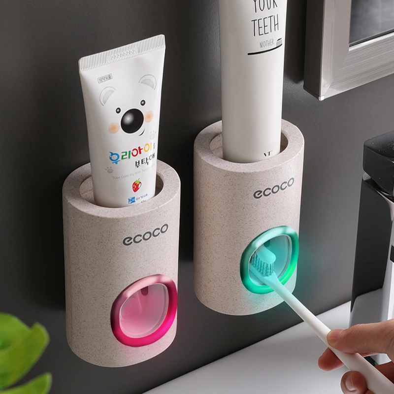 Automatic Toothpaste Dispenser Auto Squeezer Bathroom Accessories Dustproof Toothbrush Holder Wheat Straw Wall Mount Racks
Automatic Toothpaste Dispenser Auto Squeezer Bathroom Accessories Dustproof Toothbrush Holder Wheat Straw Wall Mount Racks