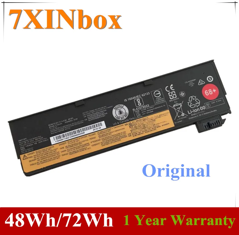 7XINbox 10.8V 48Wh/72Wh 45N1134 45N1135 Laptop Battery For Lenovo ThinkPad X240S X250 X260 X270 T440S T450 T460P T550 T560 W550
7XINbox 10.8V 48Wh/72Wh 45N1134 45N1135 Laptop Battery For Lenovo ThinkPad X240S X250 X260 X270 T440S T450 T460P T550 T560 W550