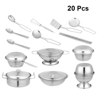20Pcs Kids Stainless Steel Kitchen Utensil Pots Pans Accessories Role Play Toy Steel Kitchen Toy Kids Kitchen Toy
20Pcs Kids Stainless Steel Kitchen Utensil Pots Pans Accessories Role Play Toy Steel Kitchen Toy Kids Kitchen Toy