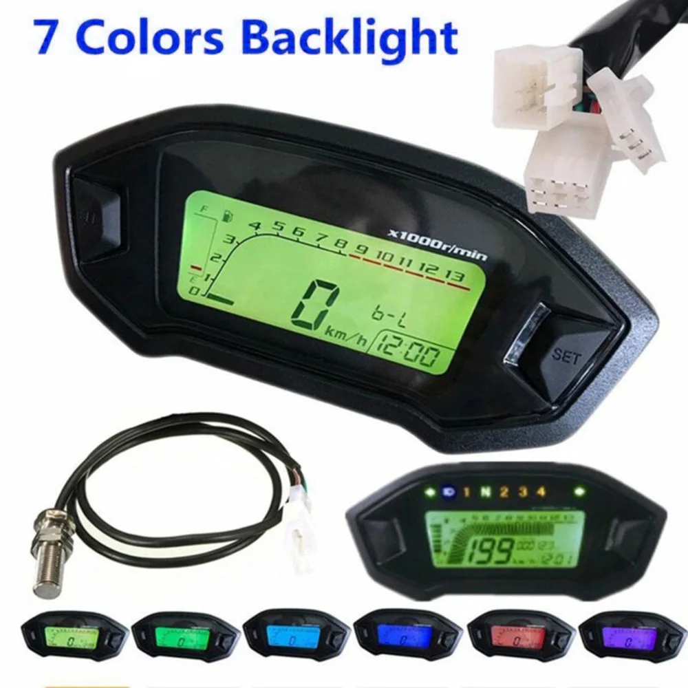 Motorcycle Tachometer Gauge LCD Digital Backlights 12V Odometer Parts Set Kit
Motorcycle Tachometer Gauge LCD Digital Backlights 12V Odometer Parts Set Kit
