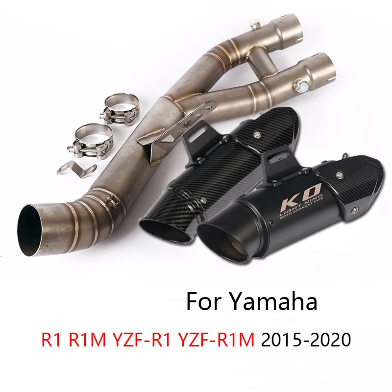 Slip-on Exhaust Set for Yamaha R1/R1M YZF-R1/R1M 2015-2023 Motorcycle Mid Tube 61mm Exhaust Muffler Pipe with DB Killer Escapes
Slip-on Exhaust Set for Yamaha R1/R1M YZF-R1/R1M 2015-2023 Motorcycle Mid Tube 61mm Exhaust Muffler Pipe with DB Killer Escapes
